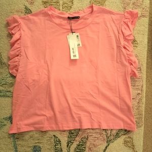 Zara Ruffle Sleeve Tee